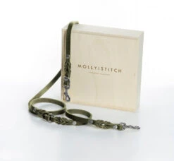 Laisse En Cuir Pour Chien Souple Réglable (2x) -Produits Chien Chat Magasin 2x adj silver olive min