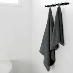 Serviette De Toilette Gaufrée En Lin (3 Couleurs) 7 Serviette De Toilette Gaufrée En Lin (3 Couleurs) -Produits Chien Chat Magasin Kind pellavapyyhe musta