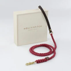 Laisse Pour Chien En Corde Marine Poignée Cuir (8 Couleurs) -Produits Chien Chat Magasin dsc 0240 copy