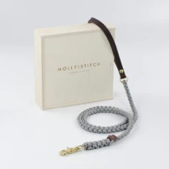 Laisse Pour Chien En Corde Marine Poignée Cuir (8 Couleurs) -Produits Chien Chat Magasin dsc 0247 copy