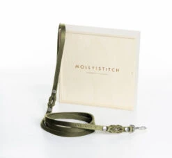 Laisse Pour Chien En Cuir Souple Simple (8 Couleurs) -Produits Chien Chat Magasin leather sport 140 silver olive