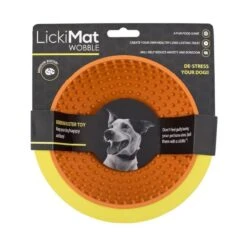 Bol Anti-stress Pour Chien LickiMat® Wobble™ 7 Bol Anti-stress Pour Chien LickiMat® Wobble™ -Produits Chien Chat Magasin lickimat wobble orange treat bowl 16cm