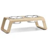 Double écuelle Surélevée Design Pour Chien Desco Bois -Produits Chien Chat Magasin mc c06 007 01 m desco ash natural