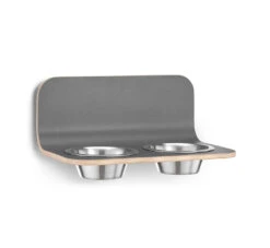 Bols Surélevés Pour Chat Arco -Produits Chien Chat Magasin mc c06 011 01 s eat arco dog feeder hpl grey