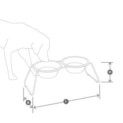 Double écuelle Design Pour Chien Cena -Produits Chien Chat Magasin miacara sizes cena cane