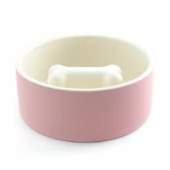 Bol En Céramique Anti-glouton Pour Chien 19 Bol En Céramique Anti-glouton Pour Chien -Produits Chien Chat Magasin paikka slow feeder pink