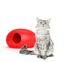 Litière Ou Niche Design Pour Chat Poopoopeedo -Produits Chien Chat Magasin poopoopeedoo rouge2